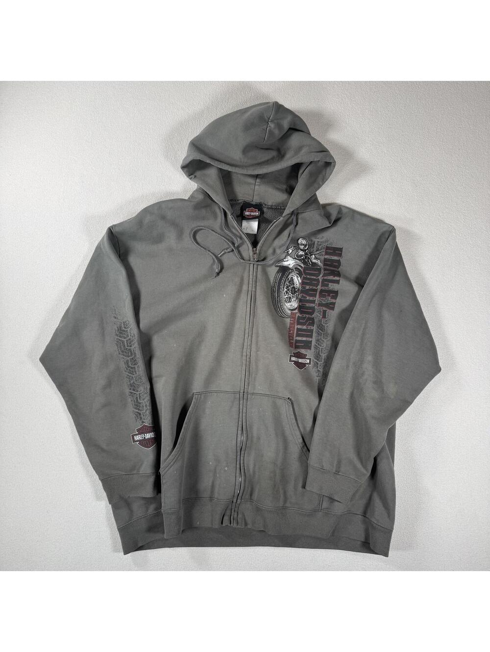 Y2K Harley Davidson Biker Motorcycles  Zip Up Hoodie